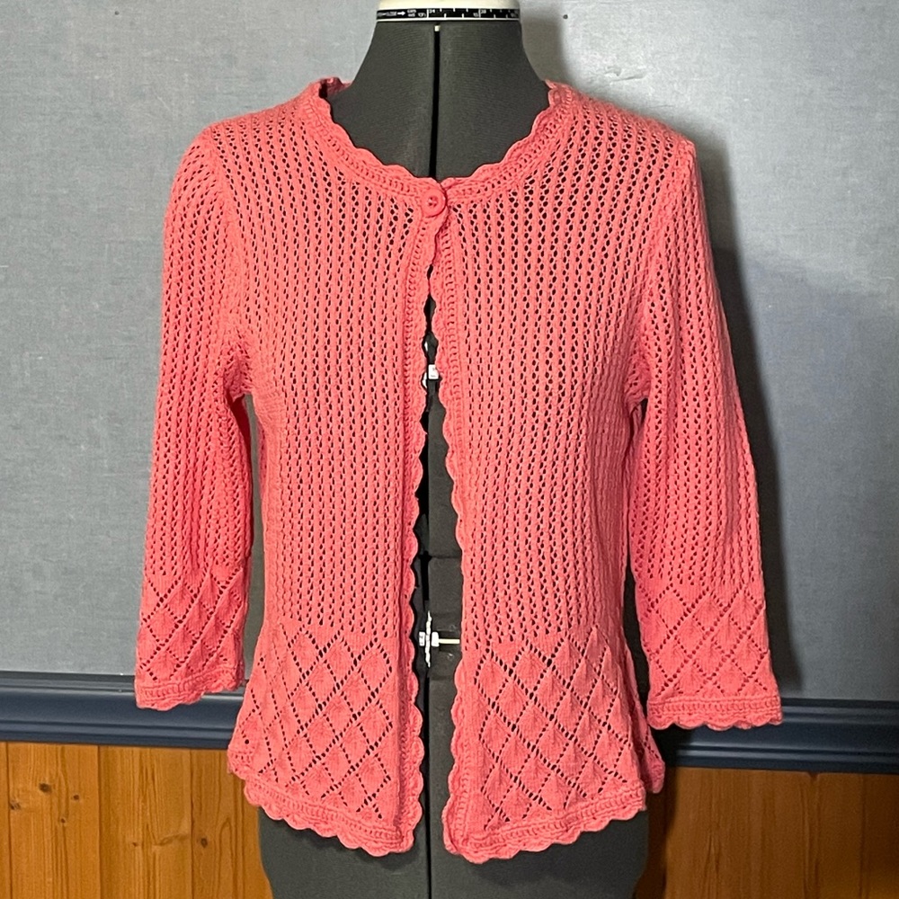 EUC- Notations Petite loose weave sweater size PM